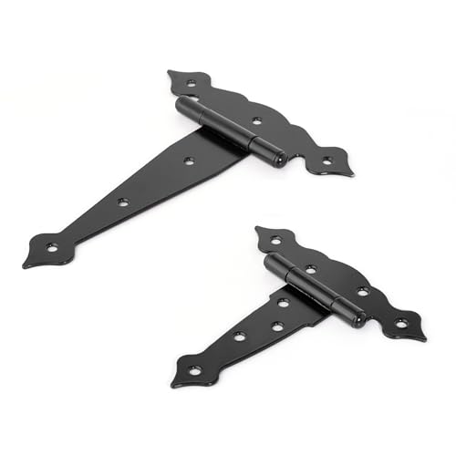 Ipager, nägel mit metallplatten， Scharniere 2 Stück Schwarzes Eisen 270 Grad for Türen und Tore Mehrere Größen(Black 160mm 2pcs) von VOLURE