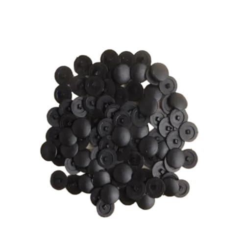 Kunststoff-Lochstopfen, 200 Stück Kunststoff-Mutternlochstopfen 12 mm for 3–4 mm selbstschneidende Schrauben, mehrfarbig(Black) von VOLURE
