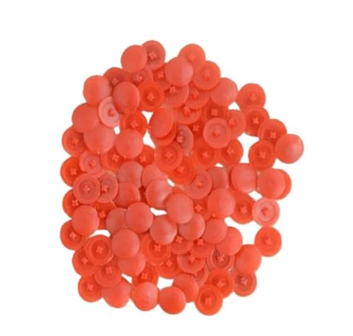 Kunststoff-Lochstopfen, 200 Stück Kunststoff-Mutternlochstopfen 12 mm for 3–4 mm selbstschneidende Schrauben, mehrfarbig(Rosso) von VOLURE