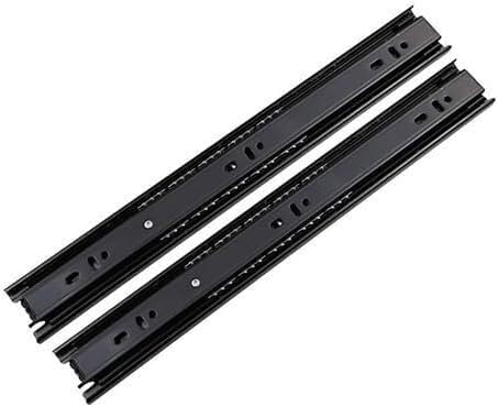 Schubladenläufer ， Kugelgelagerte Schubladenführungen, Soft-Close, Vollauszug, 30 kg, 3,4 cm, 27,9–38,1 cm, Schwarz, 2 Stück von VOLURE