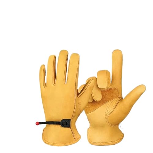 Schweißhandschuhe, Handschuhe aus Rindsleder for Schweißen, Bauen, Gärtnern und Autofahren(X-Large) von VOLURE