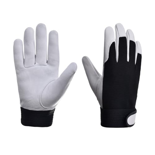 Schweißhandschuhe, Leder-Schweißer-Arbeitshandschuhe, mehrfarbig(L-white) von VOLURE