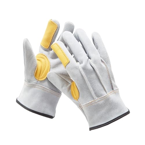 Schweißhandschuhe, Leder-Schweißer-Arbeitshandschuhe Gelb Splice ML XL(Large) von VOLURE