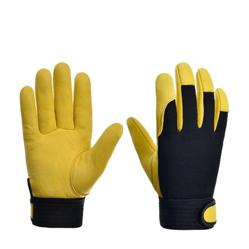 Schweißhandschuhe, Schweißer-Arbeitshandschuhe aus Rindsleder, mehrfarbig, mehrere Größen(Giallo,XXL) von VOLURE