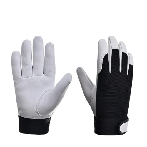 Schweißhandschuhe, Schweißer-Arbeitshandschuhe aus Rindsleder, mehrfarbig, mehrere Größen(Grijs,Large) von VOLURE