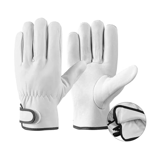 Schweißhandschuhe, Schweißerhandschuhe aus Schaffellleder, mehrfarbig(White With Lining) von VOLURE