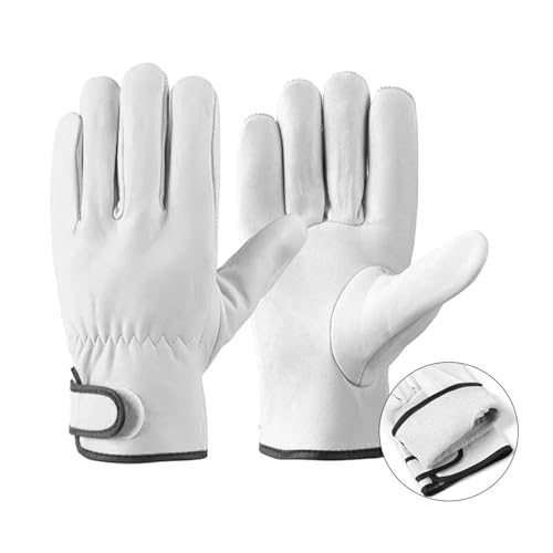 Schweißhandschuhe, Schweißerhandschuhe aus Schaffellleder, mehrfarbig(White Without Linin) von VOLURE