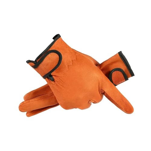 Schweißhandschuhe, Schweißerschutzhandschuhe Baumwolle Braun 23cm for Garten und Hochtemperatureinsatz(Bruin) von VOLURE