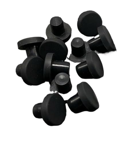 Solid-Silikon-Gummi, 10 stücke Schwarz Solide Dichtung Runde Bohrung 2,7mm-15mm Loch Stecker Stanzen End Kappen Dichtung T Typ Stopper(5.5mm) von VOLURE
