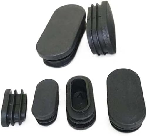 Solid-Silikon-Gummi, 5 stücke Schwarz Kunststoff Stanzen End Kappe Rohr Rohr Einsätze Stecker Bung Möbel Schutz Dichtung(14x20mm) von VOLURE