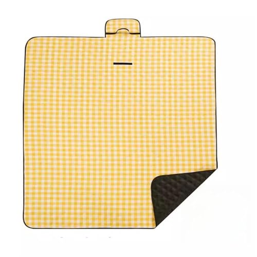 VOLURE Picknick Strand Teppich， Camping Strand Outdoor Picknick Decke Multicolor Mehrere Größen(Giallo) von VOLURE