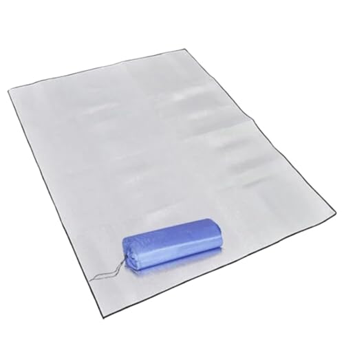 VOLURE Picknick Strand Teppich， Faltbare Outdoor-Camping-Picknickmatte, Silber, 200 x 200–300 cm von VOLURE