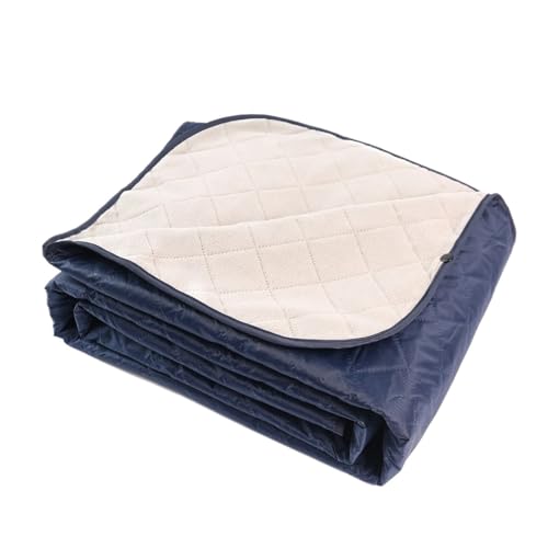 VOLURE Picknick Strand Teppich， Outdoor Picknick Camping Matte Polyester Mehrfarbig 200x140cm(Blue Grey) von VOLURE