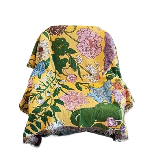 VOLURE Picknick Strand Teppich， Outdoor-Picknickdecke Mehrfarbig 130x160cm(Pink Flower) von VOLURE