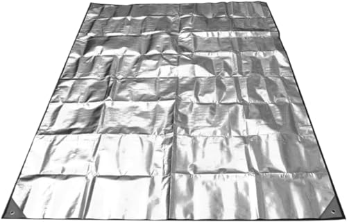 VOLURE Picknick Strand Teppich， Outdoor Picknickdecke Silber 150x200cm Aluminiumfolie von VOLURE