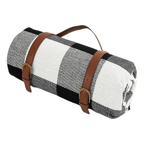 VOLURE Picknick Strand Teppich， Outdoor Plaid Picknick Matte Maschine Waschbar Faltbare 150x200cm Multicolor(Grijs) von VOLURE