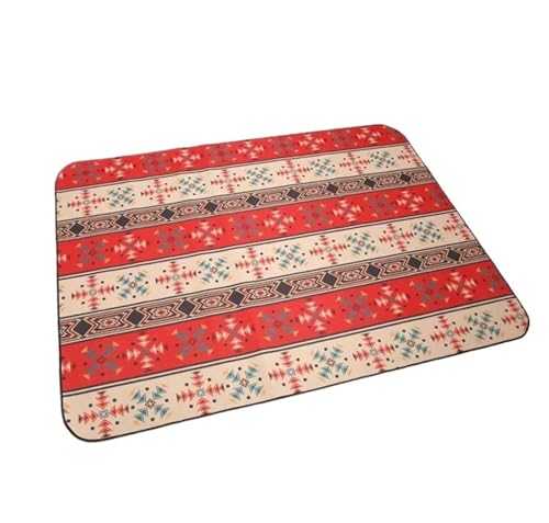 VOLURE Picknick Strand Teppich， Picknickmatte Mehrfarbig 150x150cm(Rosso) von VOLURE