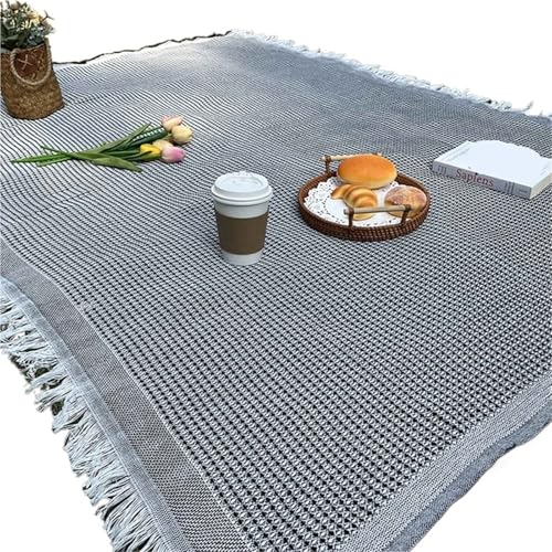 VOLURE Picknick Strand Teppich， Picknickmatte Outdoor Strand Camping 90x150-180cm Mehrfarbig(Black,90x180cm) von VOLURE