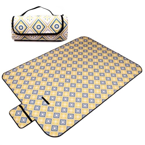 VOLURE Picknick Strand Teppich， Picknickmatte for den Außenbereich, Mehrfarbig, mehrere Größen(Colour 4,200 x 200 cm (Square)) von VOLURE