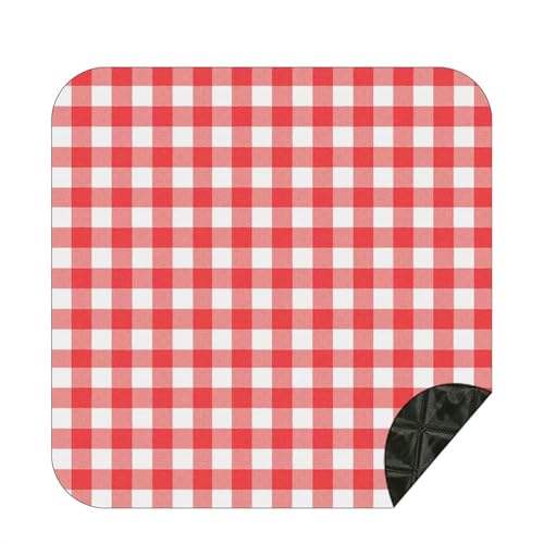 VOLURE Picknick Strand Teppich， Tragbare Picknickmatte 200x200 cm Mehrfarbig Outdoor Strand Camping(Rosso) von VOLURE