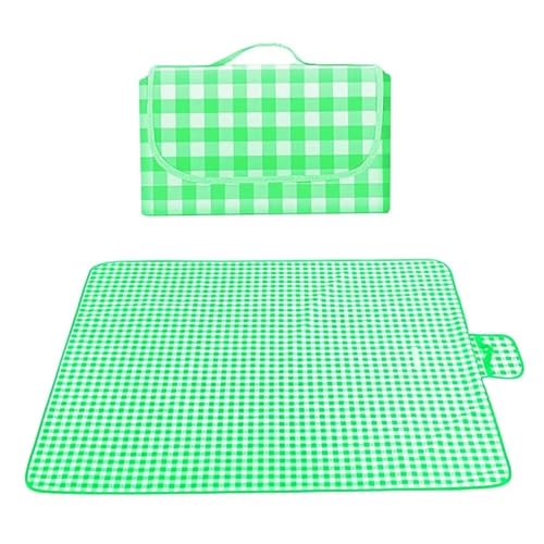 VOLURE Picknick Strand Teppich， wasserdichte Picknickdecke for den Außenbereich, Camping, Strandmatte, Mehrfarbig, 100 x 150 cm(Green) von VOLURE
