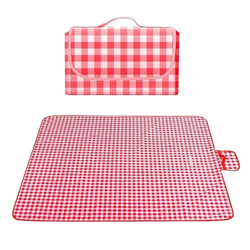 VOLURE Picknick Strand Teppich， wasserdichte Picknickdecke for den Außenbereich, Camping, Strandmatte, Mehrfarbig, 100 x 150 cm(Rosso) von VOLURE