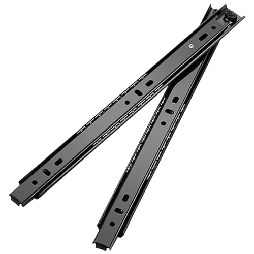 VOLURE Schubladenläufer ， Heavy Duty Metall Schublade Slide Runners Kugellager Soft Close Side Mount 10-20 Zoll Schwarz(300mm/12inch) von VOLURE