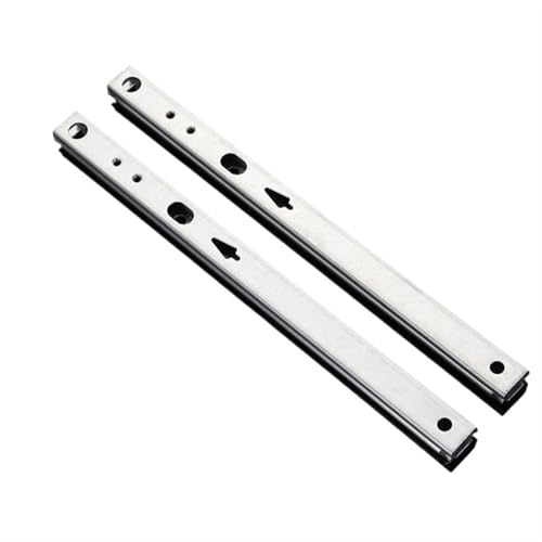 VOLURE Schubladenläufer ， Micro Stahl Kugellager Schublade Schienen 17mm Breite 2 Abschnitte Volle Verlängerung 8-16 Zoll 1 Paar(342MM) von VOLURE
