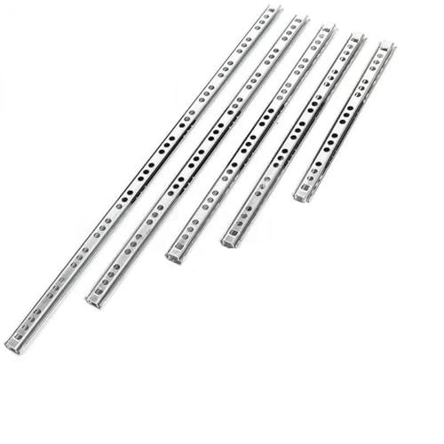 VOLURE Schubladenläufer ， Schubladenschienen, Stahlkugelführung, Zwei Abschnitte, 17 mm breit, for Möbel, mehrere Größen, 2 Stück(182mm) von VOLURE