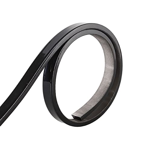VOLURE Selbstaufkleber 3D Wallpaper Rahmen， PVC Self Adhesive Trim Multicolor 5m x 25mm For Cabinet Ceiling Countertop Skirting Molding(Black) von VOLURE
