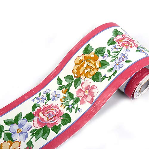 VOLURE Selbstaufkleber 3D Wallpaper Rahmen， Self Adhesive PVC Wallpaper Border DIY Waterproof 10cmx10m Multicolor 3D Bathroom Kitchen(204) von VOLURE