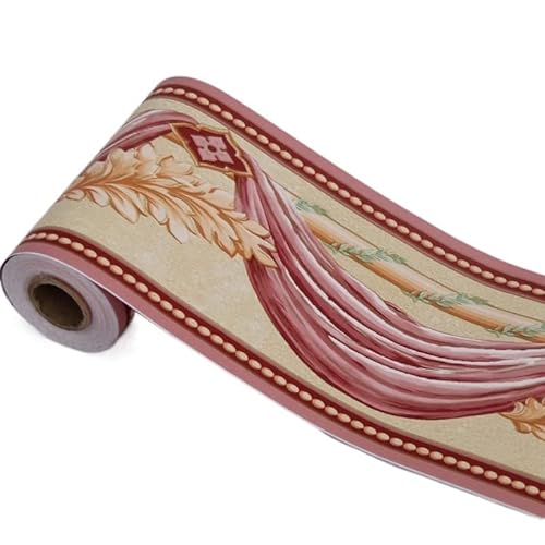 VOLURE Selbstaufkleber 3D Wallpaper Rahmen， Self-Adhesive Waist Line Wallpaper PVC Waterproof 10cm x 10m Multicolor(04) von VOLURE