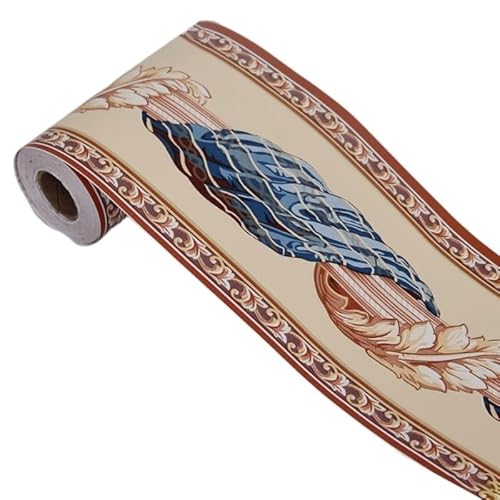 VOLURE Selbstaufkleber 3D Wallpaper Rahmen， Self-Adhesive Waist Line Wallpaper PVC Waterproof 10cm x 10m Multicolor(05) von VOLURE