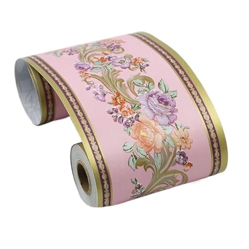 VOLURE Selbstaufkleber 3D Wallpaper Rahmen， Self-Adhesive Waist Line Wallpaper PVC Waterproof 10cm x 10m Multicolor(15) von VOLURE