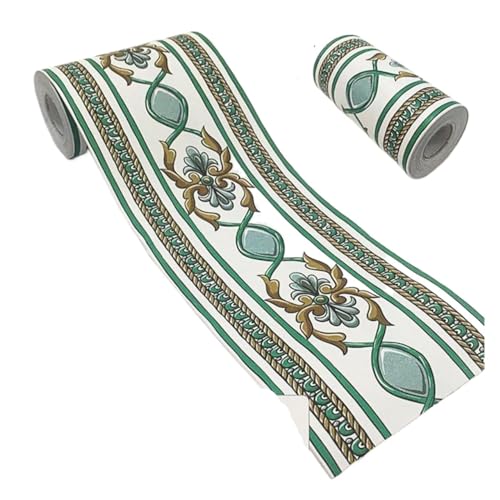 VOLURE Selbstaufkleber 3D Wallpaper Rahmen， Self Adhesive Waterproof Wallpaper Border 10cm x 10m Multicolor for Skirting and Corners(D) von VOLURE