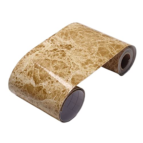 VOLURE Selbstaufkleber 3D Wallpaper Rahmen， Waist Line Wallpaper Border Self-Adhesive PVC Wood Grain Multicolor 10cm x 5m(22) von VOLURE