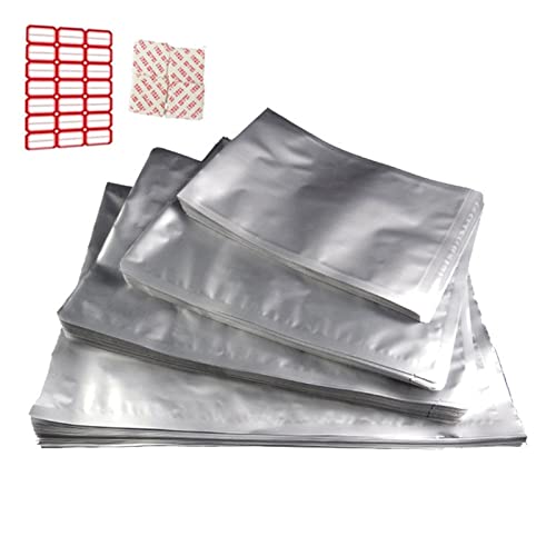 VOLWCO Mylar Beutel (100er Set) – Flache Vakuumbeutel Aluminium mit Heißsiegel - Geruchsdichte Alu Bügelbeutel for Lebensmittel, Kaffee, Tee und Mehr (Color : 35 * 50cm) von VOLWCO