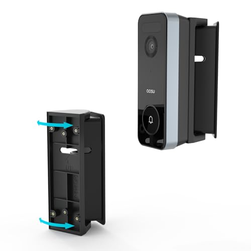 VOMENC Einstellbare 0 bis 90 Grad Links- und Rechtswinklige Halterung, kompatibel mit AOSU Video Doorbell Ultra (V8S1AX11)/Pro (V8P1AX11)/SE (V8E2CA11) Kamera (Schwarz) von VOMENC