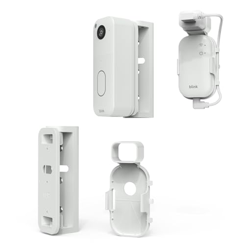 VOMENC Verstellbares 0 bis 45 Grad links- und rechtwinkliges Montage-Set und Steckdosen-Montage-Set, kompatibel mit Blink Security Video Doorbell Kamera und Blink-Sync-Modulkern von VOMENC