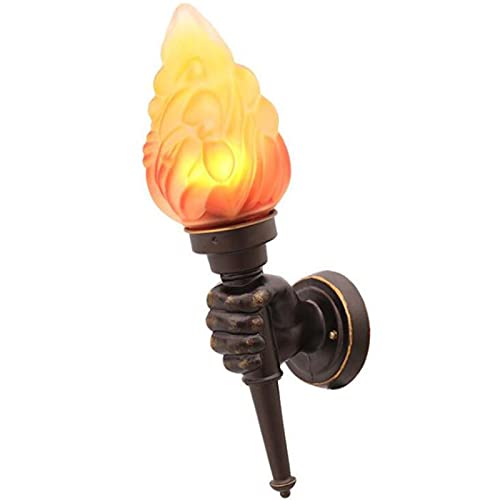 LED Fackel Wandlampe Flammen Lampe Retro Wandleuchte Außen Innen Wandbeleuchtung für Wohnzimmer Schlafzimmer Esszimmer Loft Landhaus Korridor Garten Terrasse Treppenhaus Flur Deko-Beleuchtung von VOMI