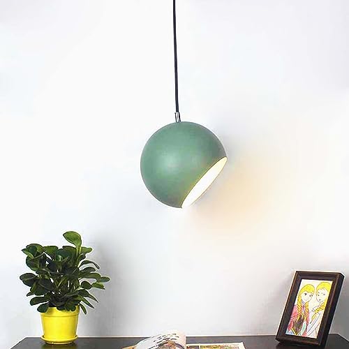 VOMI Esszimmer Pendelleuchte mit E27 Fassung, Hängelampe Esstisch Lampe Modern Esszimmerlampe 360° Drehbar Hängeleuchte Höhenverstellbar, Aufhängeseil 150cm, Grün von VOMI