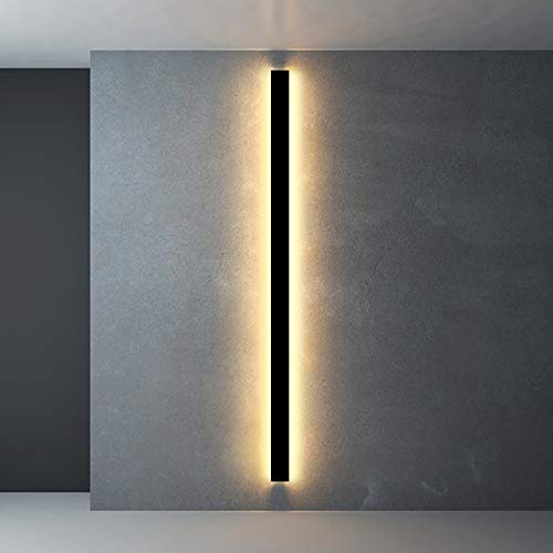 VOMI Innen Wandleuchte Metall Aluminium Wandlampe LED Wohnzimmerleuchten Modern Wandbeleuchtung Kaltes Weiß 6000K Minimalistisch Flurbeleuchtung für Schlafzimmer Gang Treppe, Schwarz,60cm VOMI Innen Wandleuchte Metall Aluminium Wandlampe LED Wohnzimmerleuchten Modern Wandbeleuchtung Kaltes Weiß 6000K Minimalistisch Flurbeleuchtung für Schlafzimmer Gang Treppe, Schwarz,60cm von VOMI