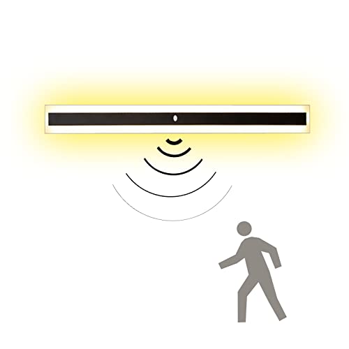 VOMI Lampe Wand Schwarz LED Wandleuchte Innen/Aussen mit Bewegungsmelder IP65 Spiegelleuchte Warmes Licht Lang Wandlampe Außen-Leuchte Wandbeleuchtung Lichtleiste Treppen Gärten Terrassen Flur,60cm VOMI Lampe Wand Schwarz LED Wandleuchte Innen/Aussen mit Bewegungsmelder IP65 Spiegelleuchte Warmes Licht Lang Wandlampe Außen-Leuchte Wandbeleuchtung Lichtleiste Treppen Gärten Terrassen Flur,60cm von VOMI