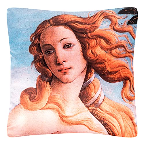 VON LILIENFELD Kissen Kunst Motiv Botticelli Geburt der Venus Dekokissen 40 x 40 cm Sofakissen Deko Haus Wohnzimmer Kissenbezug mit Füllung beidseitig Bedruckt von VON LILIENFELD