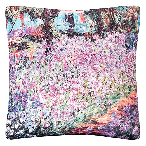 VON LILIENFELD Kissen Kunst Motiv Claude Monet Der Garten Dekokissen 40 x 40 cm Sofakissen Deko Haus Wohnzimmer Kissenbezug mit Füllung beidseitig Bedruckt von VON LILIENFELD