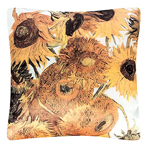 VON LILIENFELD Kissen Kunst Motiv Vincent Van Gogh Sonnenblumen Dekokissen 40 x 40 cm Sofakissen Deko Haus Wohnzimmer Kissenbezug mit Füllung beidseitig Bedruckt von VON LILIENFELD