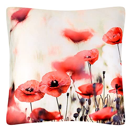 VON LILIENFELD Kissen Motiv Mohnblumen Dekokissen 40 x 40 cm Sofakissen Deko Haus Wohnzimmer Kissenbezug mit Füllung beidseitig Bedruckt VON LILIENFELD Kissen Motiv Mohnblumen Dekokissen 40 x 40 cm Sofakissen Deko Haus Wohnzimmer Kissenbezug mit Füllung beidseitig Bedruckt von VON LILIENFELD
