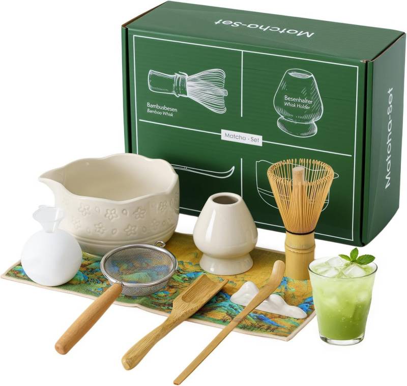 VONATES Teeservice, 9tlg. Matcha Set aus Bambus und Keramik für Teezeremonie VONATES Teeservice, 9tlg. Matcha Set aus Bambus und Keramik für Teezeremonie von VONATES