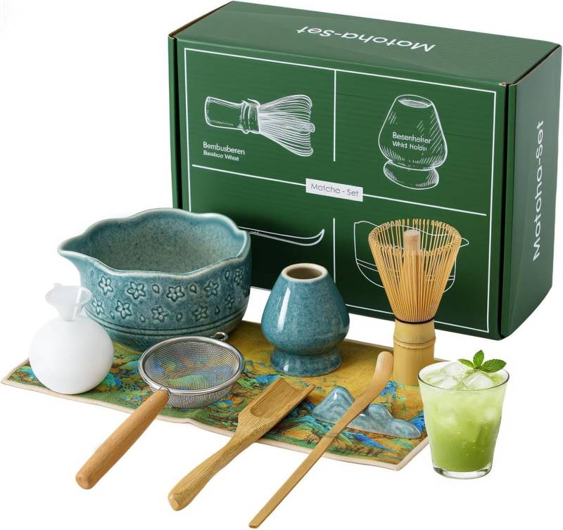 VONATES Teeservice, 9tlg. Matcha Set aus Bambus und Keramik für Teezeremonie VONATES Teeservice, 9tlg. Matcha Set aus Bambus und Keramik für Teezeremonie von VONATES