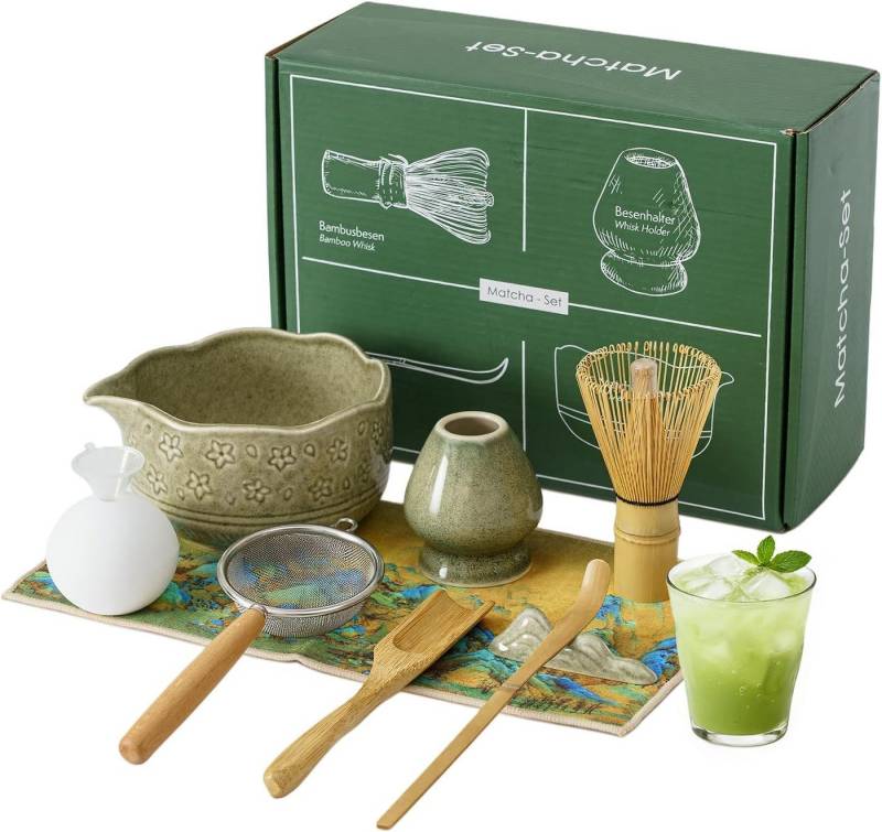 VONATES Teeservice, 9tlg. Matcha Set aus Bambus und Keramik für Teezeremonie VONATES Teeservice, 9tlg. Matcha Set aus Bambus und Keramik für Teezeremonie von VONATES